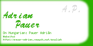 adrian pauer business card